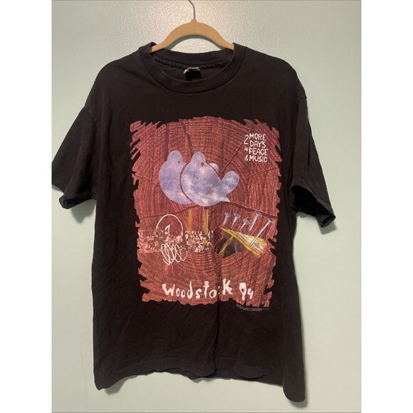 Vtg Woodstock 94 Concert Mens T-Shirt Size XL Single Stitch Made In USA - Picture 1 of 9